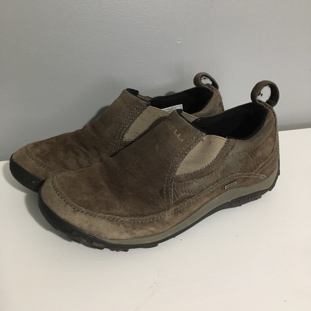 Merrell Zoya Bracken slip on hiking shoes leather sneakers